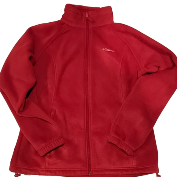Columbia Jackets & Blazers - Columbia Red Fleece Womens Zip Up Jacket Size XL